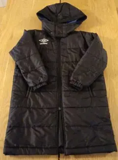 umbro ベンチコート 130cm フード付き 黒 アンブロ