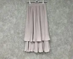 Hudson honey プリーツティアードスカート ウエストゴム しまむら M