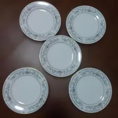 ノリタケ　Noritake花柄陶器皿5枚セット 昭和レトロ