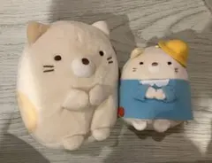 すみっコぐらし　ねこ　ぬいぐるみ　幼稚園マスコット　2点セット　サンエックス