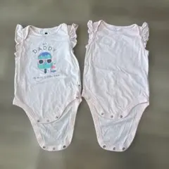 babyGap フリル付きロンパース ピンク　2枚セット12-18M 80cm
