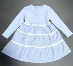 KP 水色チェック柄 ワンピース 100cm ニップランナー