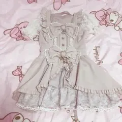 LIZLISA♡ フロントカシュクールBIGリボンセットアップ ピンク