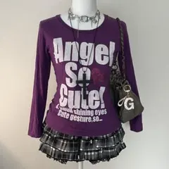 ❤︎00s 平成ギャル 当時物 マクブリング 英字プリントピチロンTカットソー