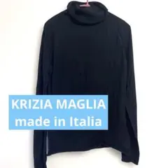 KRIZIA MAGLIA カシミヤシルク タートルネック ニット ブラック 黒のサムネイル