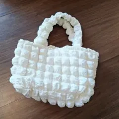 ホワイトキルティングトートバッグ