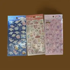 サンリオぷくっとシール シナモロール マイメロクロミ 3点セット