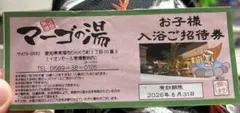マーゴの湯 入浴招待券 2026年8月31日までのサムネイル