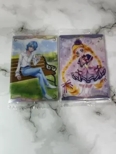 プリキュアカードウエハースブルーと キュアフレンディ　わんだふるぷりきゅあ！