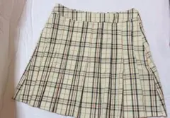 WEGO ベージュチェック　プリーツスカート