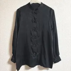 ゆ*き様 【jouetie】チャイナボタン ボリュームスリーブシャツ ブラック