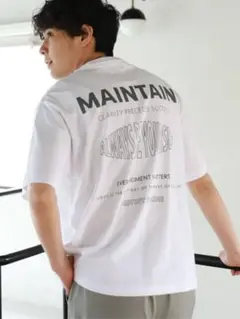 ホワイト Tシャツ バックプリント　ラコレ　Lサイズ