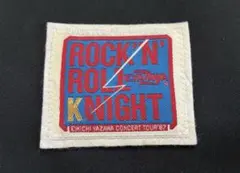 特大　劇レア　矢沢永吉　E.YAZAWA フェルトワッペン　ブルー/ブラック 矢沢永吉 E YAZAWA BIG刺繍ワッペンシール ロゴ ホワイト/ゴールド