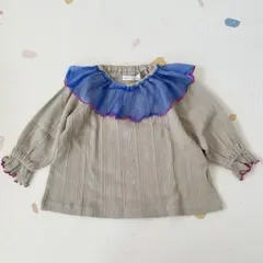 新品　MARKEY'S 襟フリルトップス　80cm