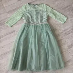 子供用キッズドレスミントグリーンキャサリンコテージ140発表会結婚式