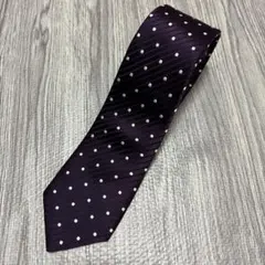 SHIPS ネクタイ 紫ドット