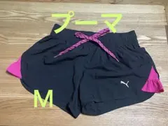 プーマ　レディース　ランニングパンツ　Ｍサイズ　ブラック　ピンク