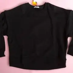 未使用品　DANSKINブラック クルーネック トレーナーМsize