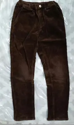 25-1-⑦ ムージョンジョン ブラウン コーデュロイパンツ 130cm