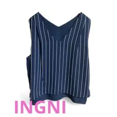 INGNI ネイビー ストライプ ノースリーブ トップス 新品