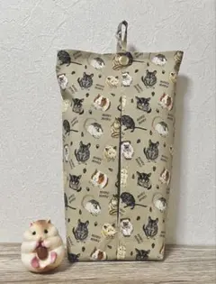ハンドメイド　げっ歯類いっぱい　ボックスティッシュカバー