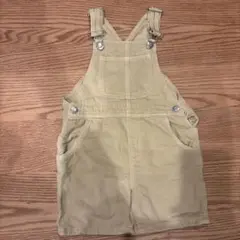 ザラ　ベージュ オーバーオール 名前入り　あお
