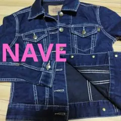 NAVE ダークブルー クロップド丈デニムジャケット　Gジャン　サイズ２