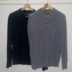 UNIQLO メリノニットポロシャツ　Mサイズ　セット