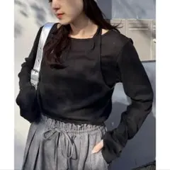 チャオパニックティピー 韓国っぽホルダーネックシアーTEE