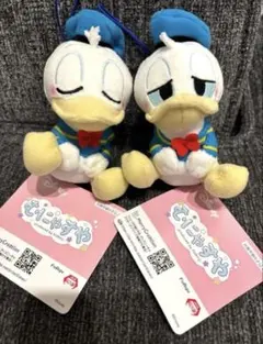 ２つセット　ぬいぐるみ　むにゃすや　マスコット　ドナルドダック　ディズニー