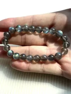 ラブラドライト　パワーストーン　ブレスレット　透明　全シラー　男女兼用