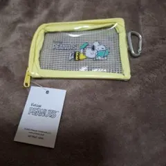 vintage PEANUTS スヌーピー メッシュポーチカラビナ付き