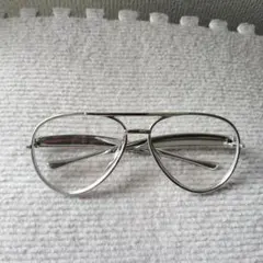【訳あり】ツーブリッジ　ダブルブリッジ　ティアドロップ　ビッグシェイプ　シルバー