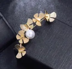 【ラスト】ブローチ アンティーク 五匹の蝶々 淡水パール 真珠　卒業式 入学式