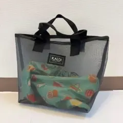 カルディ KALDI 台湾ハオチー！ メッシュトートバッグ 巾着袋付きのサムネイル