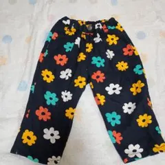 花柄ネイビーキッズパンツ