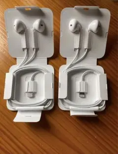 【新品未使用】イヤフォンiPhone純正イヤホン 2個セット
