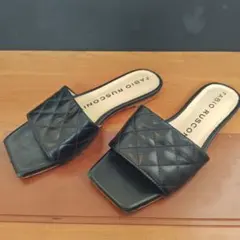 FABIO RUSCONI ブラック サンダル 35