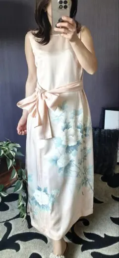 着物リメイク ワンピース　ノースリーブ