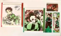 鬼滅の刃【全集中展】限定　竈門炭治郎　作画スタッフ色紙２枚　サイン