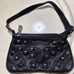 galliano スタッズ付きハンドバッグ 黒