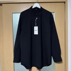 MUJI Labo ウール混 レギュラーカラーシャツ ダークグレー・M 無印 MUJI Labo メンズ ウール混レギュラーカラーシャツL