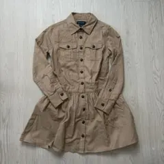 POLO RALPH LAUREN 長袖ワンピース ベージュ
