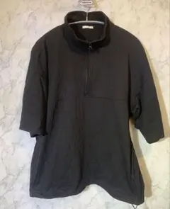 GU ハーフジップ ポロシャツ ブラック オーバーサイズ
