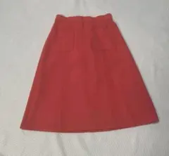 お値下げ！新品タグ付き！ナチュラルビューティーベーシックのAラインスカートM朱色