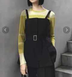 roughatour ラファトゥール ワンピース チャコールグレーエプロン