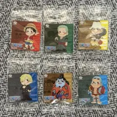 【未開封】不二家　ワンピース　コラボステッカー　6枚セット