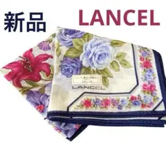 【新品未使用】LANCEL ランセル　花柄 ハンカチ♡ タグシールありのサムネイル