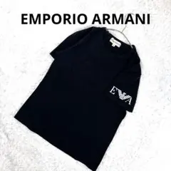 エンポリオ アルマーニ 半袖 Tシャツ M 黒 イーグルロゴ レディースのサムネイル