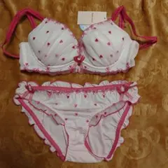 tutuanna トキメキブラ ショーツセット C70/M 薄ピンクのサムネイル